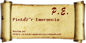 Pintér Emerencia névjegykártya